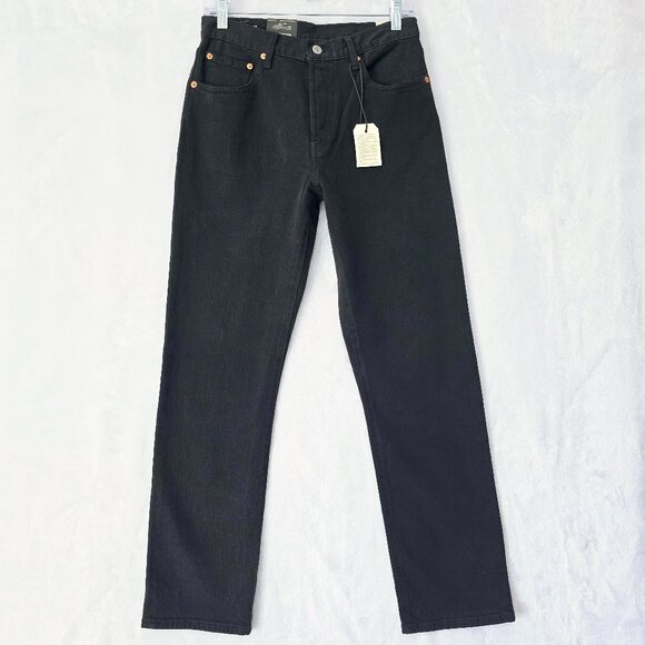 NWT Levi's 501 Original Straight Black Jeans Size 27 Edgy Minimalist
